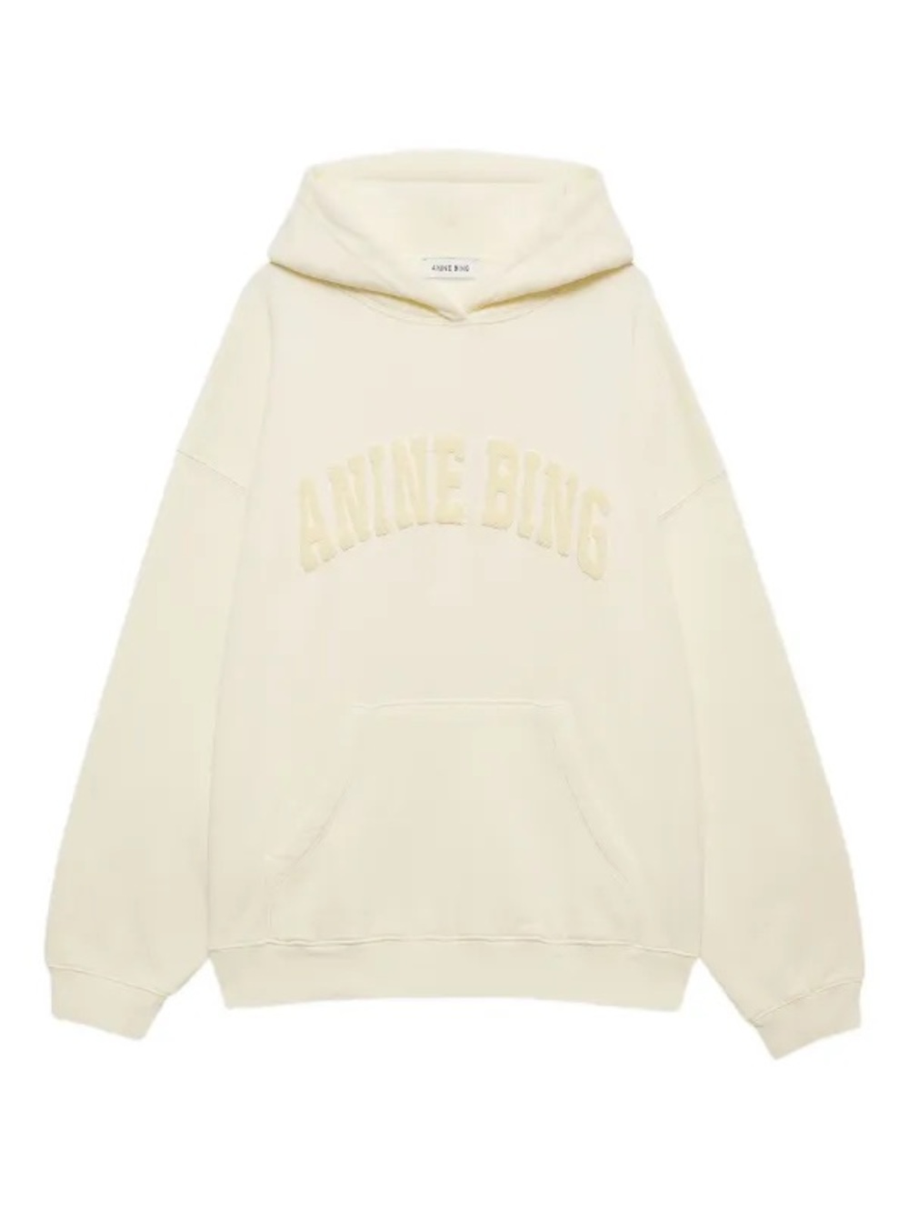 Anine Bing Harvey Hoodie - Cream Pullover - Size XS (Oversized)